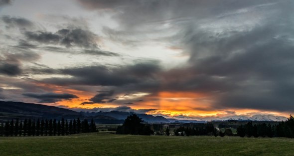 Western Sunset, Wanaka, Central Otago, New Zealand, Copyright Chris Gregory 2012