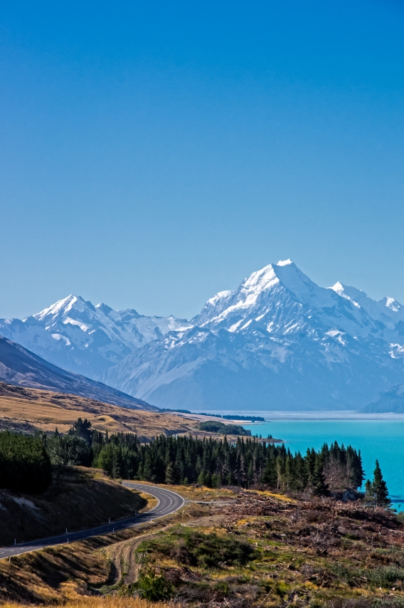 Road to Mt Cook, South Canterbury, New Zealand, Copyright Chris Gregory 2013